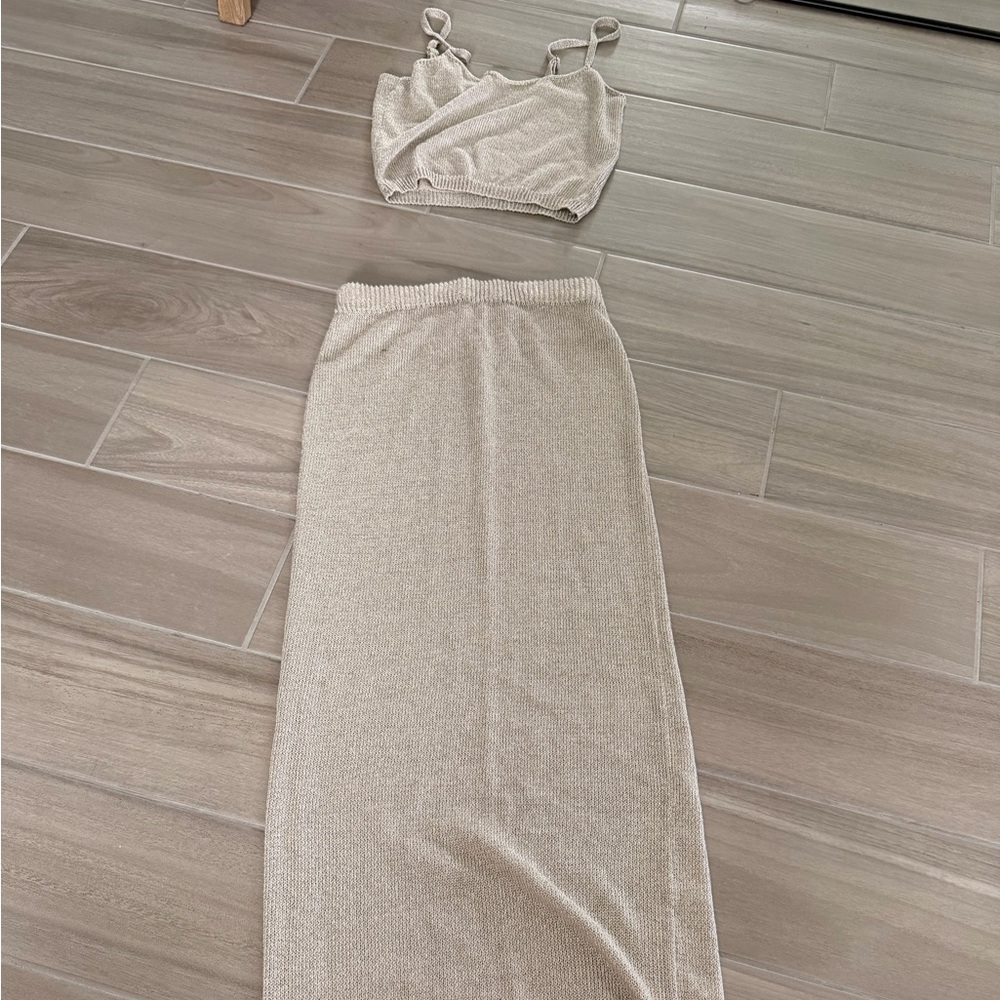 Amazon Cream Skirt Set